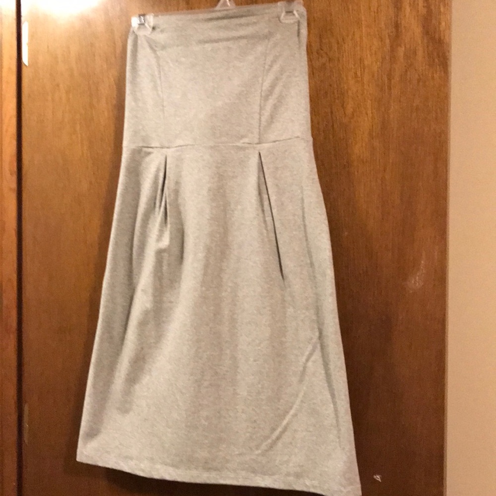 Gray strapless Old Navy dress